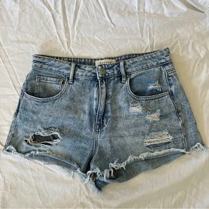 Pacsun Distressed High Rise Denim Shorts
